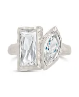 Sterling Forever Tate Cz Ring