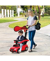 3 in 1 Ride on Push Car Mercedes Benz Toddler Stroller Sliding Car