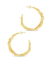 Sterling Forever Damaris Hoops