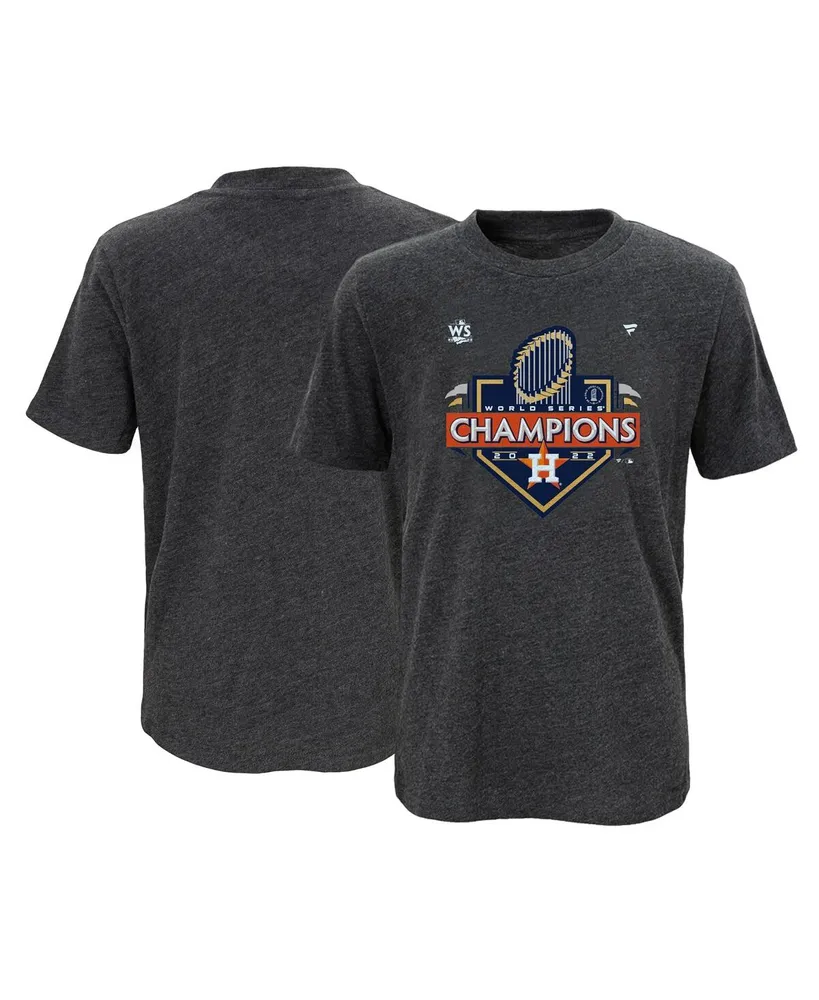 Preschool Boys and Girls Fanatics Heather Charcoal Houston Astros 2022 World Series Champions Locker Room T-shirt