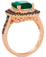 Le Vian Costa Smeralda Emeralds (2 1/2 ct. t.w.), Chocolate Diamonds (5/8 ct. t.w.) & Nude Diamonds (1/4 ct. t.w.) Ring set in 14k Rose Gold