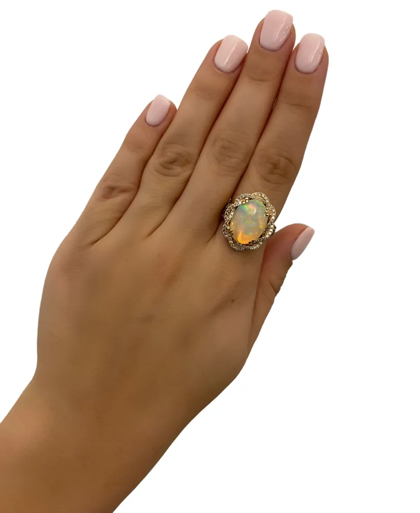 Le Vian Neopolitan Opal (4-1/2 ct. t.w.) & Diamond (1 Statement Ring 14k Rose Gold (Also Available White or Yellow Gold)