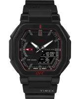 Timex Ufc Men's Quartz Colossus Resin Black Watch, 45mm