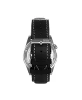 Reign Men Francis Leather Watch - Black, 42mm