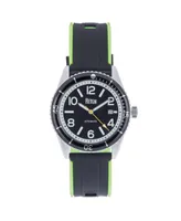 Reign Men Gage Rubber Watch - Silver/Black, 42mm