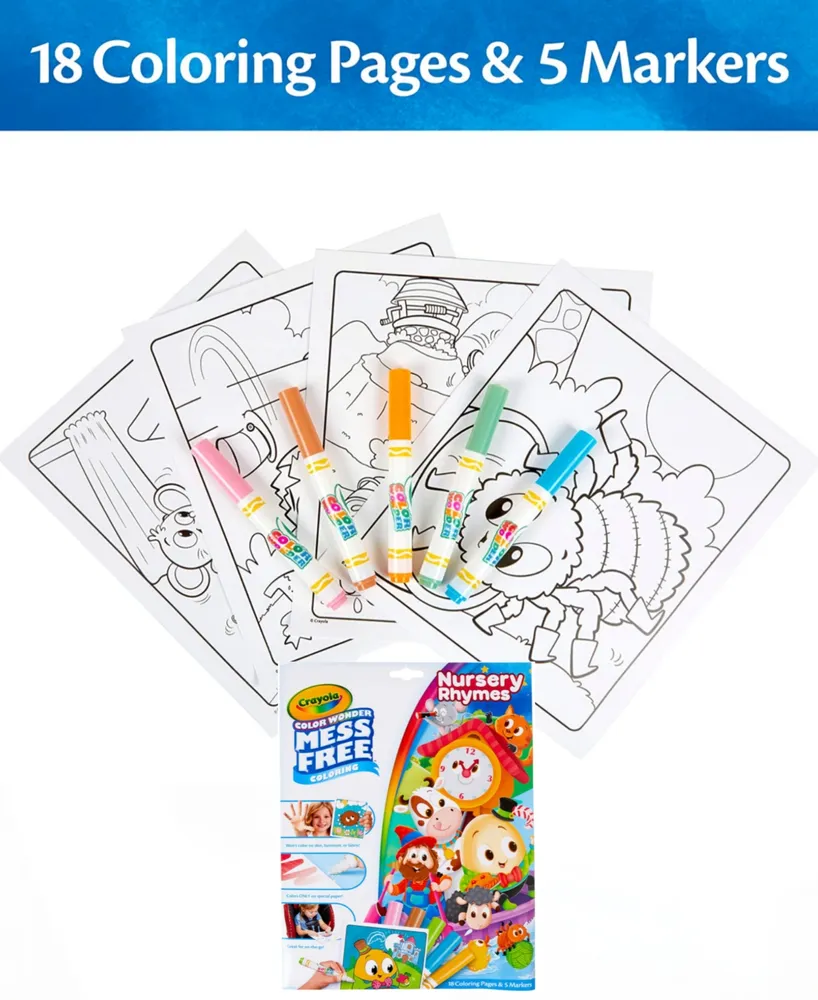 Crayola Color Wonder Nursery Rhymes Mess Free Coloring Pages Set