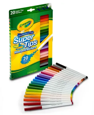 Crayola The Classic Coloring 20 Count Super Tips Mess Free Washable Markers Set