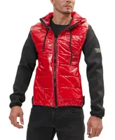 Ron Tomson Men's Modern Sleeve Hooded Jacket