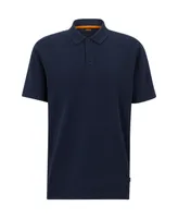 Boss by Hugo Men's Relaxed-Fit Cotton-Blend Waffle Structure Polo Shirt