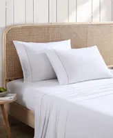 Tommy Bahama Home Solid Cotton Percale 4 Piece Sheet Set