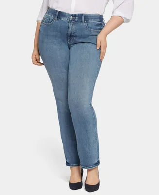 Nydj Plus Size Waist Match Marilyn Straight Jeans