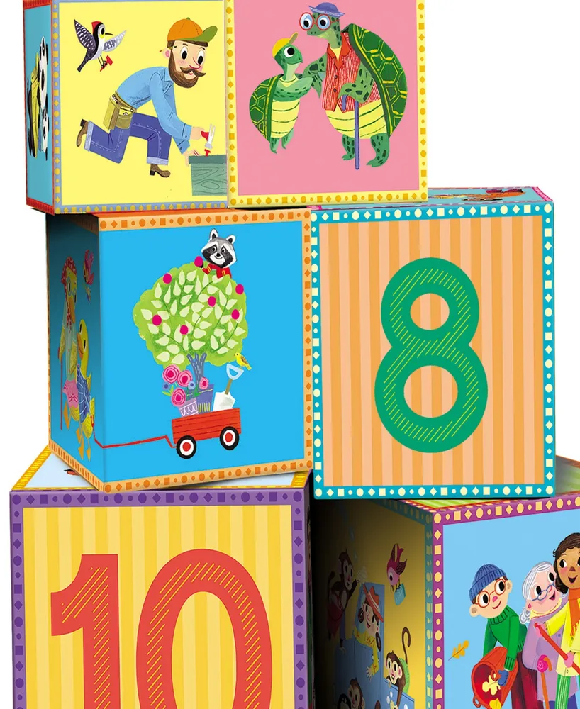 Eeboo Good Deeds Tot Tower Stacking Blocks, Ages 2 years and up