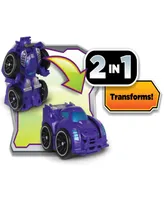 Supreme Machines Nkok Attack Launch Track T.Rex Rocket Bot 42021, 17 Piece Set, Purple Transforming 2-in-1 Car Robot, Easy Assembly