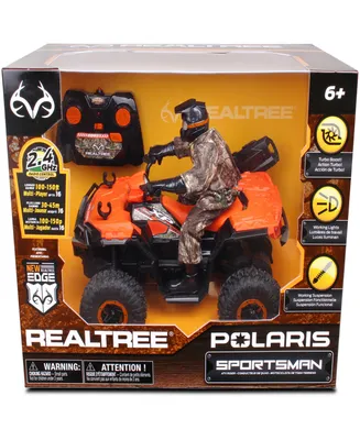 Realtree Nkok 1:8 Scale Radio Control Polaris Sportsman Xp 81433 With Turbo Boost Rider, 2.4 Ghz Rc, Realtree Edge Camouflage, Officially Licensed