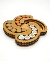Egyptian Coin Trade Wooden Puzzle, High Difficulty, Brainteaser Challenge to Sort the Gold-Tone and Silver-Tone Coins into Different Columns