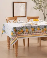 Capri Lemon Double Border Tablecloth 60" x 102"