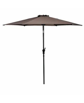 Costway 10FT Patio Umbrella 6 Ribs Market Steel Tilt W/ Crank Outdoor Garden