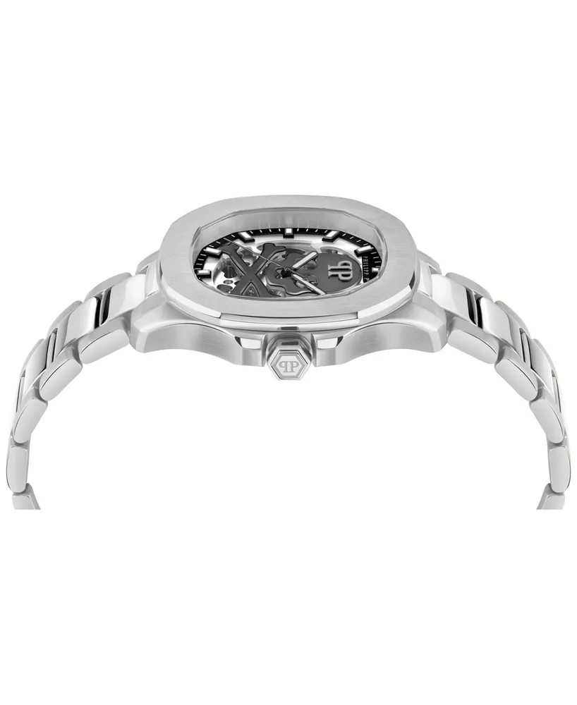 Philipp Plein Men's Automatic Skeleton Spectre Stainless Steel Bracelet Watch 42mm