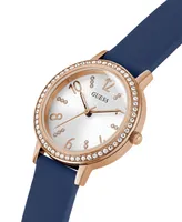 Guess Women's Analog Blue Silicone Watch 32mm