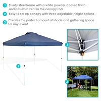 Sunnydaze Decor Premium Pop-Up Canopy with Rolling Bag - 12 ft x 12 ft