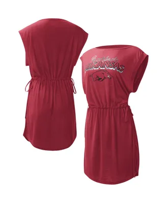 Women's G-iii 4Her by Carl Banks Cardinal Arkansas Razorbacks Goat Swimsuit Cover-Up Dress
