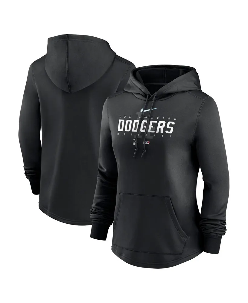 Women's Nike Black Los Angeles Dodgers Authentic Collection Pregame Performance Pullover Hoodie
