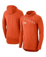 Men's Nike Orange Clemson Tigers Team Performance Long Sleeve Hoodie T-shirt