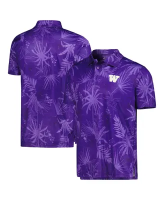 Men's Colosseum Purple Washington Huskies Palms Team Polo Shirt
