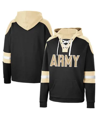 Men's Colosseum Army Black Knights Lace-Up 4.0 Pullover Hoodie