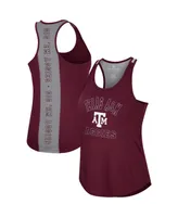 Women's Colosseum Maroon Texas A&M Aggies 10 Days Racerback Scoop Neck Tank Top