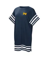 Women's Touch Navy Michigan Wolverines Cascade T-shirt Dress