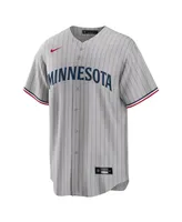 Men's Nike Gray Minnesota Twins Road Replica Team Jersey