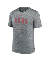 Men's Nike Heather Gray Cincinnati Reds Authentic Collection Velocity Performance Practice T-shirt