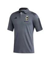 Men's adidas Gray Columbus Crew 2023 On-Field Training Polo Shirt