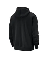 Men's Nike Black Chicago Bulls Courtside Versus Stitch Split Pullover Hoodie