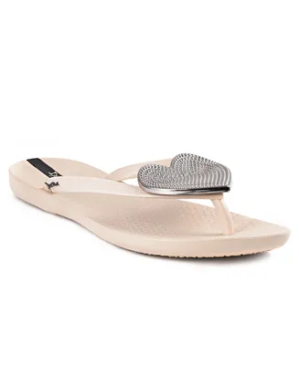 Ipanema Women's Wave Heart Sparkle Flip-flop Sandals