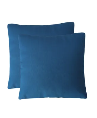 Ocean Pacific Solid Faux Linen 2 Pack Decorative Pillows, 18" x 18"
