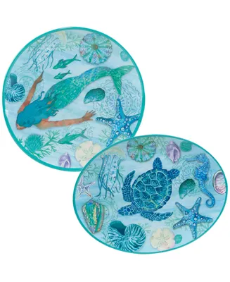 Certified International Serene Seas Melamine Platter, Set of 2