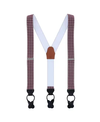 Trafalgar Men's Lucy's Diamonds Patterned Elastic Suspenders