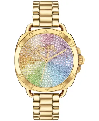 Coach Women's Tatum Rainbow Gold-Tone Stainless Steel Bracelet Watch, 34mm