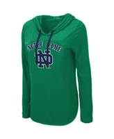 Women's Colosseum Green Notre Dame Fighting Irish My Lover Hoodie Long Sleeve T-shirt