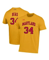 Men's Under Armour Gold Maryland Terrapins Len Bias Performance T-shirt
