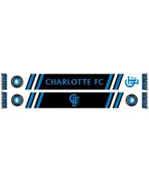 Men's and Women's Black Charlotte Fc Secondary Striped Knit Scarf