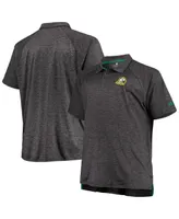 Men's Colosseum Heathered Black Oregon Ducks Big and Tall Down Swing Polo Shirt