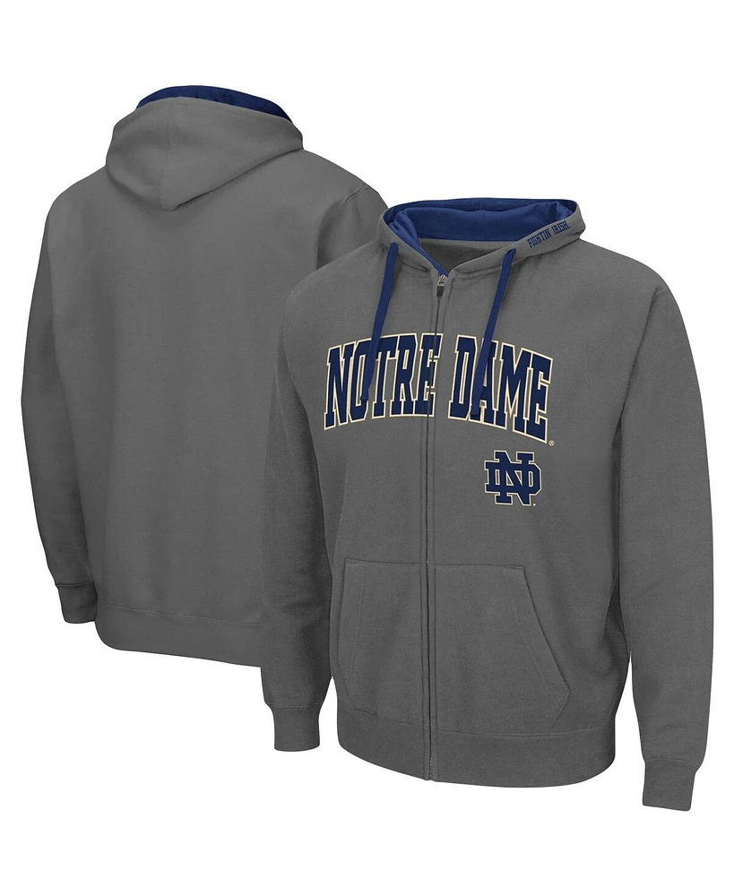 Men's Colosseum Notre Dame Fighting Irish Big and Tall Full-Zip Hoodie