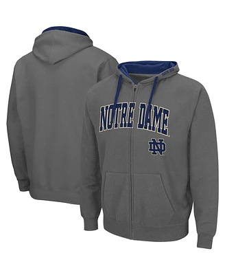 Men's Colosseum Notre Dame Fighting Irish Big and Tall Full-Zip Hoodie