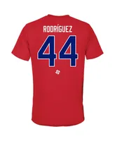 Men's Legends Julio Rodriguez Red Dominican Republic Baseball 2023 World Baseball Classic Name and Number T-shirt