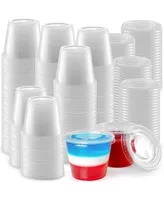 Zulay Kitchen Pack Clear Jello Shot Cups with Lids