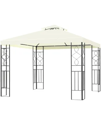 2 Tier 10'x10' Patio Gazebo Canopy Tent Steel Frame Shelter Awning