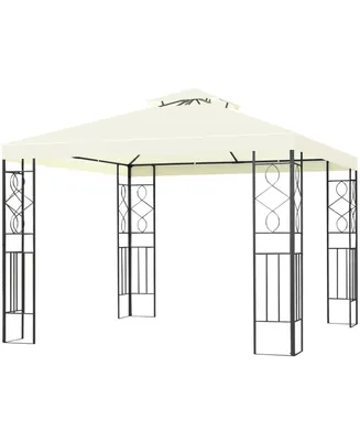 Costway 2 Tier 10'x10' Patio Gazebo Canopy Tent Steel Frame Shelter Awning